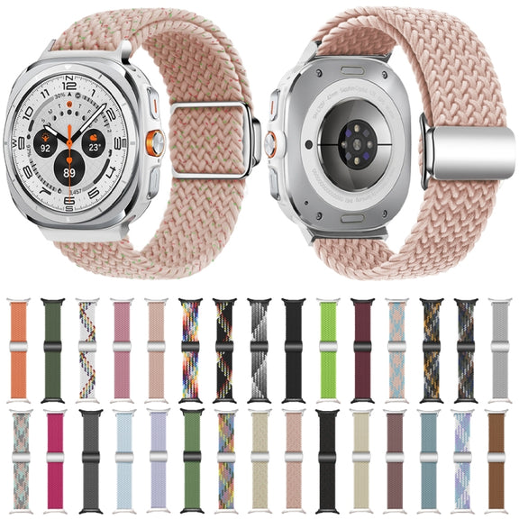 For Samsung Galaxy Watch Ultra 47mm Nylon Loop Magnetic Buckle Watch Band(Cactus)