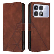 For Redmi K70 Ultra 5G Global Crossbody 3D Embossed Flip Leather Phone Case(Brown)