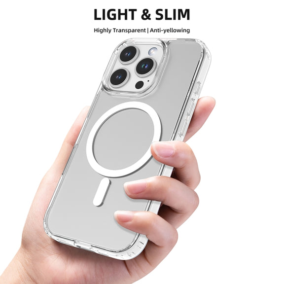 For iPhone 16 Plus Mutural Ice Series MagSafe Magnetic TPU Phone Case(Transparent)