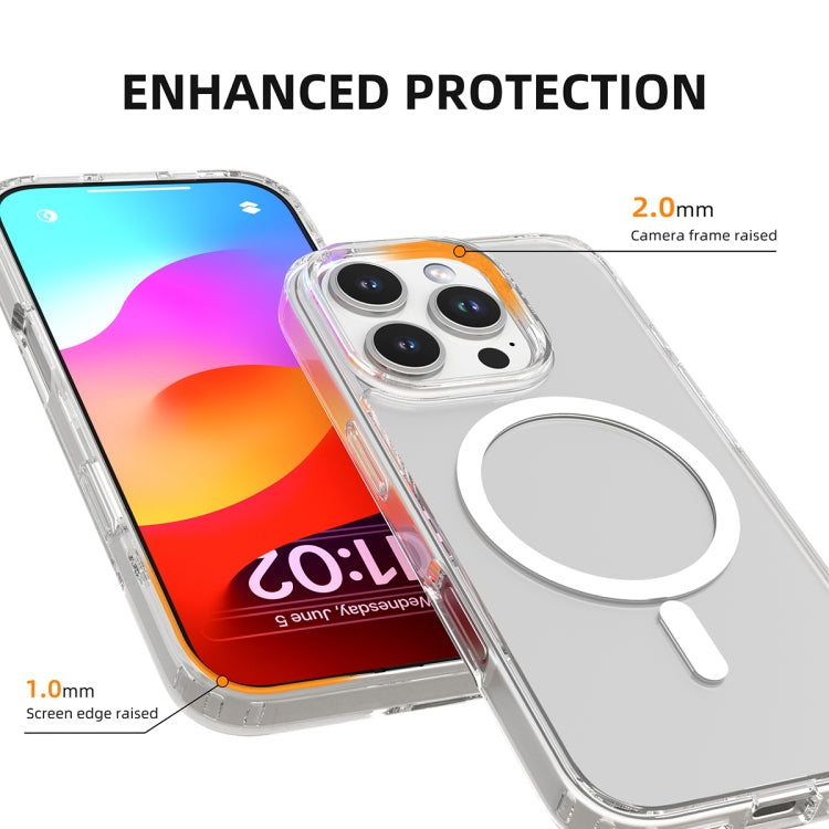 For iPhone 16 Plus Mutural Ice Series MagSafe Magnetic TPU Phone Case(Transparent)