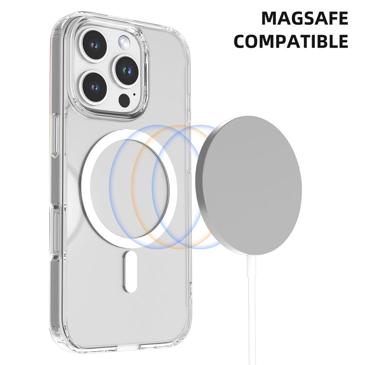For iPhone 16 Plus Mutural Ice Series MagSafe Magnetic TPU Phone Case(Transparent)
