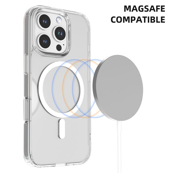 For iPhone 16 Pro Max Mutural Ice Series MagSafe Magnetic TPU Phone Case(Transparent)