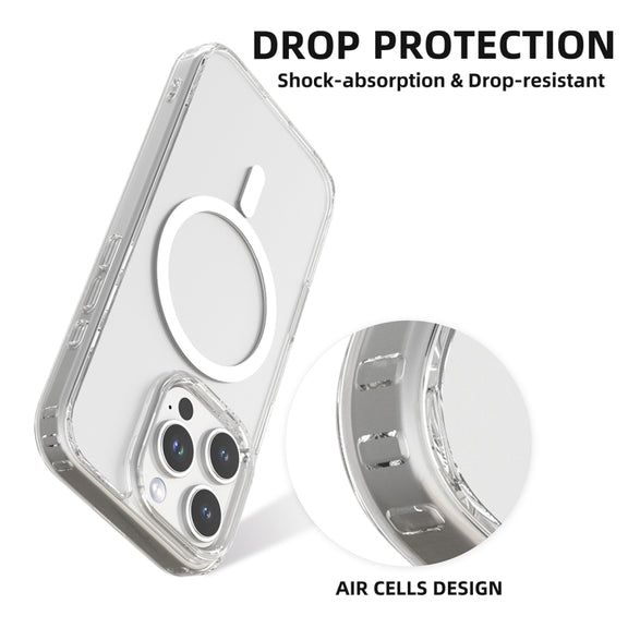 For iPhone 16 Plus Mutural Ice Series MagSafe Magnetic TPU Phone Case(Transparent)