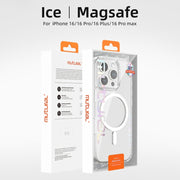 For iPhone 16 Plus Mutural Ice Series MagSafe Magnetic TPU Phone Case(Transparent)