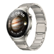 22mm I-shaped Magnetic Buckle Pure Titanium Watch Band(Titanium Silver)