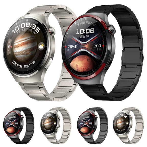 22mm I-shaped Magnetic Buckle Pure Titanium Watch Band(Titanium Silver)