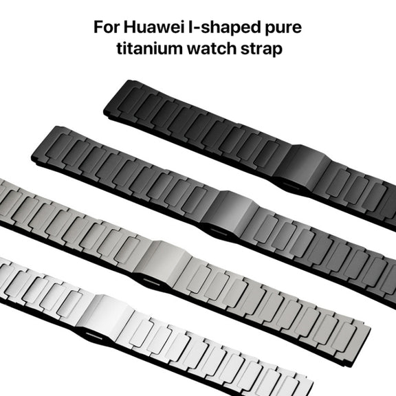 22mm I-shaped Magnetic Buckle Pure Titanium Watch Band(Titanium Silver)
