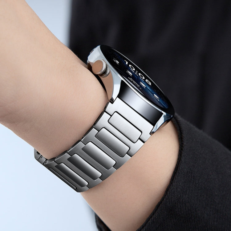22mm I-shaped Magnetic Buckle Pure Titanium Watch Band(Titanium Silver)