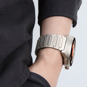 22mm I-shaped Magnetic Buckle Pure Titanium Watch Band(Titanium Silver)