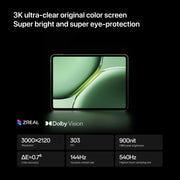 OnePlus Pad Pro 12.1 inch Tablet PC, 8GB+256GB, ColorOS 14.1 Qualcomm Snapdragon 8 Gen3 Octa Core(Green)