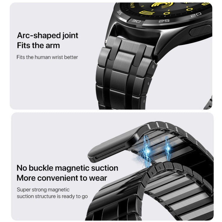 22mm AP Style Chain Magnetic Buckle Stainless Steel Watch Band(Titanium Silver)