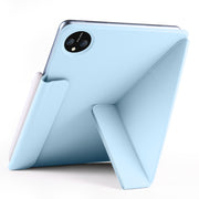 For Honor MagicPad 2 12.3 Fixed Buckle Magnetic Deformation Leather Tablet Case(Ice Blue)