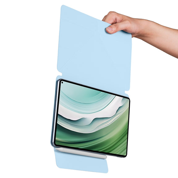 For Honor MagicPad 2 12.3 Fixed Buckle Magnetic Deformation Leather Tablet Case(Ice Blue)