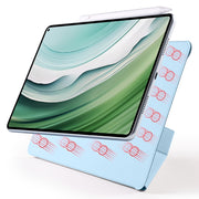 For Honor MagicPad 2 12.3 Fixed Buckle Magnetic Deformation Leather Tablet Case(Ice Blue)