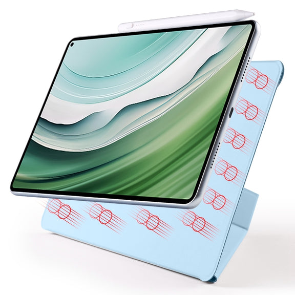 For Honor MagicPad 2 12.3 Fixed Buckle Magnetic Deformation Leather Tablet Case(Ice Blue)