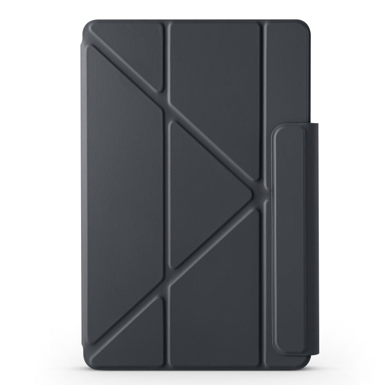 For Honor MagicPad 2 12.3 Fixed Buckle Magnetic Deformation Leather Tablet Case(Black)