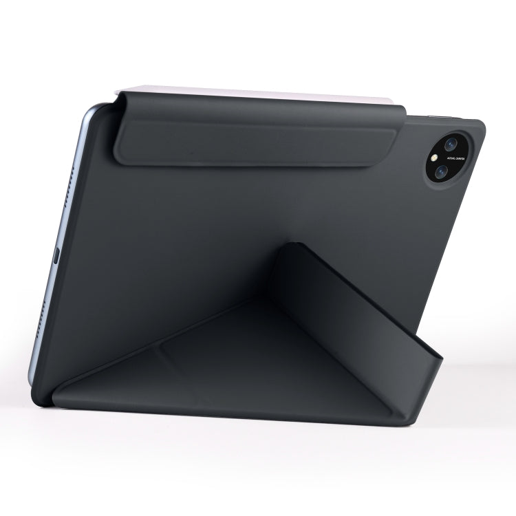 For Honor MagicPad 2 12.3 Fixed Buckle Magnetic Deformation Leather Tablet Case(Black)