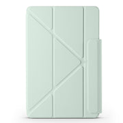 For Honor MagicPad 2 12.3 Fixed Buckle Magnetic Deformation Leather Tablet Case(Baby Green)