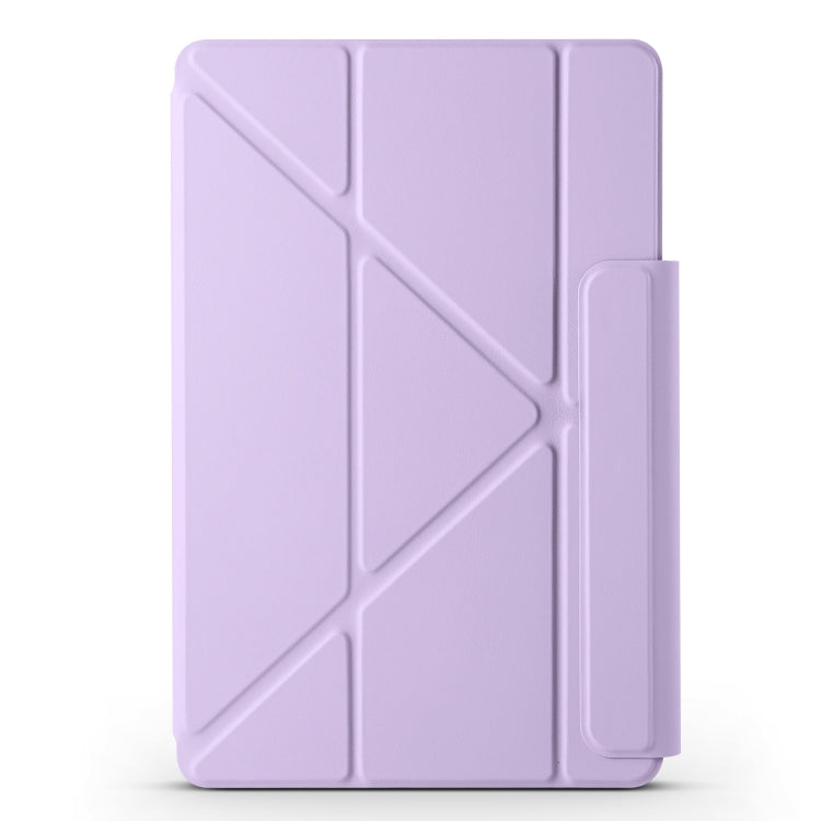 For Honor MagicPad 2 12.3 Fixed Buckle Magnetic Deformation Leather Tablet Case(Taro Purple)