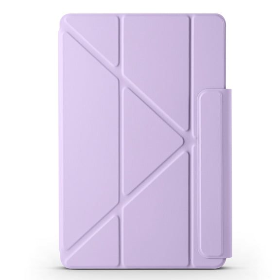For Honor MagicPad 2 12.3 Fixed Buckle Magnetic Deformation Leather Tablet Case(Taro Purple)