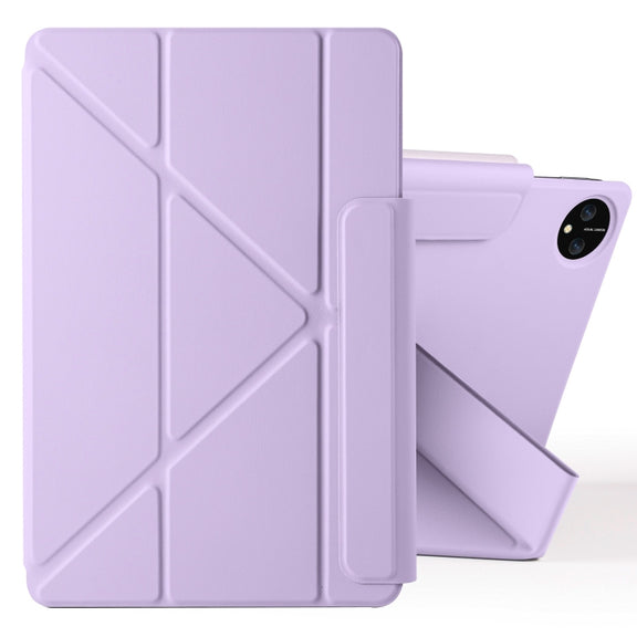 For Honor MagicPad 2 12.3 Fixed Buckle Magnetic Deformation Leather Tablet Case(Taro Purple)