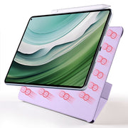 For Honor MagicPad 2 12.3 Fixed Buckle Magnetic Deformation Leather Tablet Case(Taro Purple)