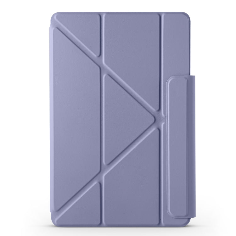 For Honor MagicPad 2 12.3 Fixed Buckle Magnetic Deformation Leather Tablet Case(Lavender Purple)