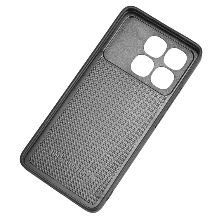For Redmi K70 Ultra Cow Pattern Sewing Back Cover Phone Case(Black)