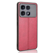 For Redmi K70 Ultra Cow Pattern Sewing Card Bag Phone Case(Red)
