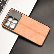 For Redmi K70 Ultra Cow Pattern Sewing Card Bag Phone Case(Orange)