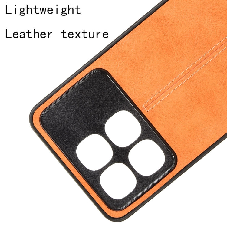 For Redmi K70 Ultra Cow Pattern Sewing Card Bag Phone Case(Orange)