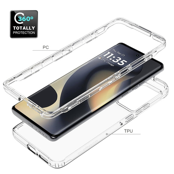 For Motorola Edge 5G 2024 Clear TPU Hybrid PC Shockproof Phone Case(Transparent)