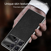 For Redmi K70 Ultra Silver Edge Cross Texture PU Leather Phone Case(Dark Green)