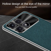 For Redmi K70 Ultra Silver Edge Cross Texture PU Leather Phone Case(Dark Green)