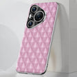 For Huawei Pura 70 Silver Edge Rhombic Texture PU Leather Phone Case(Pink) - Huawei Cases by PMC Jewellery | Online Shopping South Africa | PMC Jewellery | Buy Now Pay Later Mobicred
