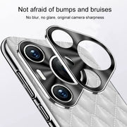 For Huawei Pura 70 Pro / 70 Pro+ Silver Edge Rhombic Texture PU Leather Phone Case(Black)