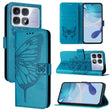 For Redmi K70 Ultra 5G Global Embossed Butterfly Leather Phone Case(Blue) - Xiaomi Cases by PMC Jewellery | Online Shopping South Africa | PMC Jewellery | Buy Now Pay Later Mobicred