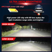T03 Pair 3 inch Car Bifocal LED Lens Headlight, Left-hand Drive(Blue)