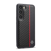 For Samsung Galaxy S25+ 5G LC.IMEEKE 3 in 1 Carbon Fiber Texture Shockproof Phone Case(Black)