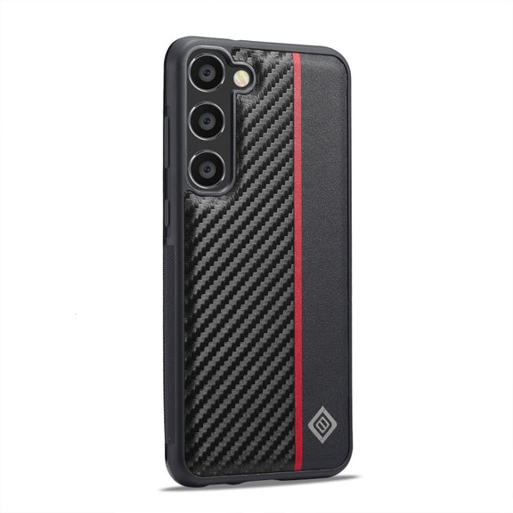 For Samsung Galaxy S25+ 5G LC.IMEEKE 3 in 1 Carbon Fiber Texture Shockproof Phone Case(Black)