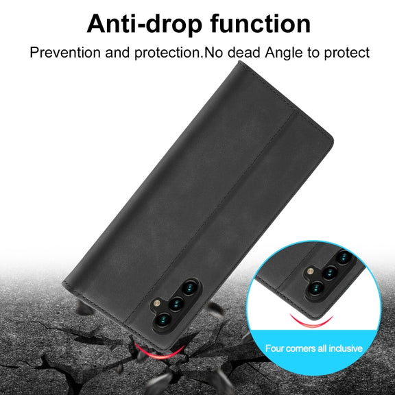 For Samsung Galaxy S24 FE 5G LC.IMEEKE Strong Magnetism Microfiber Leather Phone Case(Black)