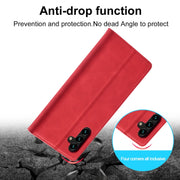 For Samsung Galaxy S24 FE 5G LC.IMEEKE Strong Magnetism Microfiber Leather Phone Case(Red)