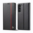For Samsung Galaxy S25+ 5G LC.IMEEKE Carbon Fiber Leather Phone Case(Vertical Black) - Galaxy S25+ 5G Cases by LC.IMEEKE | Online Shopping South Africa | PMC Jewellery | Buy Now Pay Later Mobicred