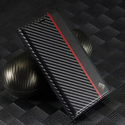 For Samsung Galaxy S25+ 5G LC.IMEEKE Carbon Fiber Leather Phone Case(Vertical Black)