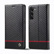 For Samsung Galaxy S25+ 5G LC.IMEEKE Carbon Fiber Leather Phone Case(Horizontal Black) - free shipping - PMC Jewellery - Order now!