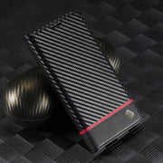 For Samsung Galaxy S25+ 5G LC.IMEEKE Carbon Fiber Leather Phone Case(Horizontal Black)