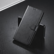 For Samsung Galaxy S25 5G LC.IMEEKE Calf Texture Leather Phone Case(Black)