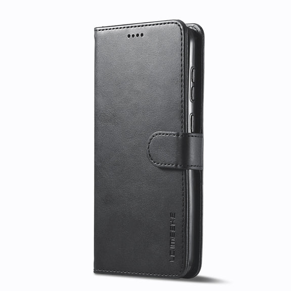 For Samsung Galaxy S25 5G LC.IMEEKE Calf Texture Leather Phone Case(Black)