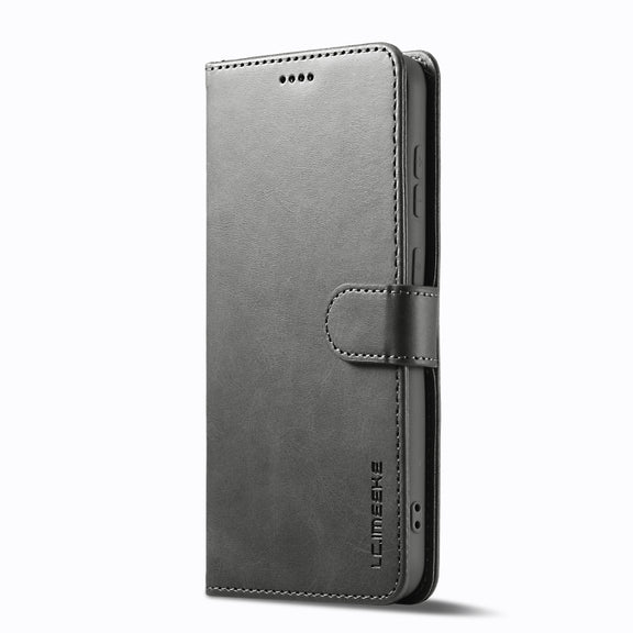 For Samsung Galaxy S25 5G LC.IMEEKE Calf Texture Leather Phone Case(Grey)