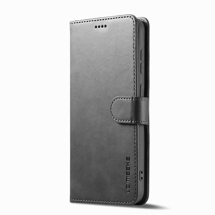 For Samsung Galaxy S25 5G LC.IMEEKE Calf Texture Leather Phone Case(Grey)